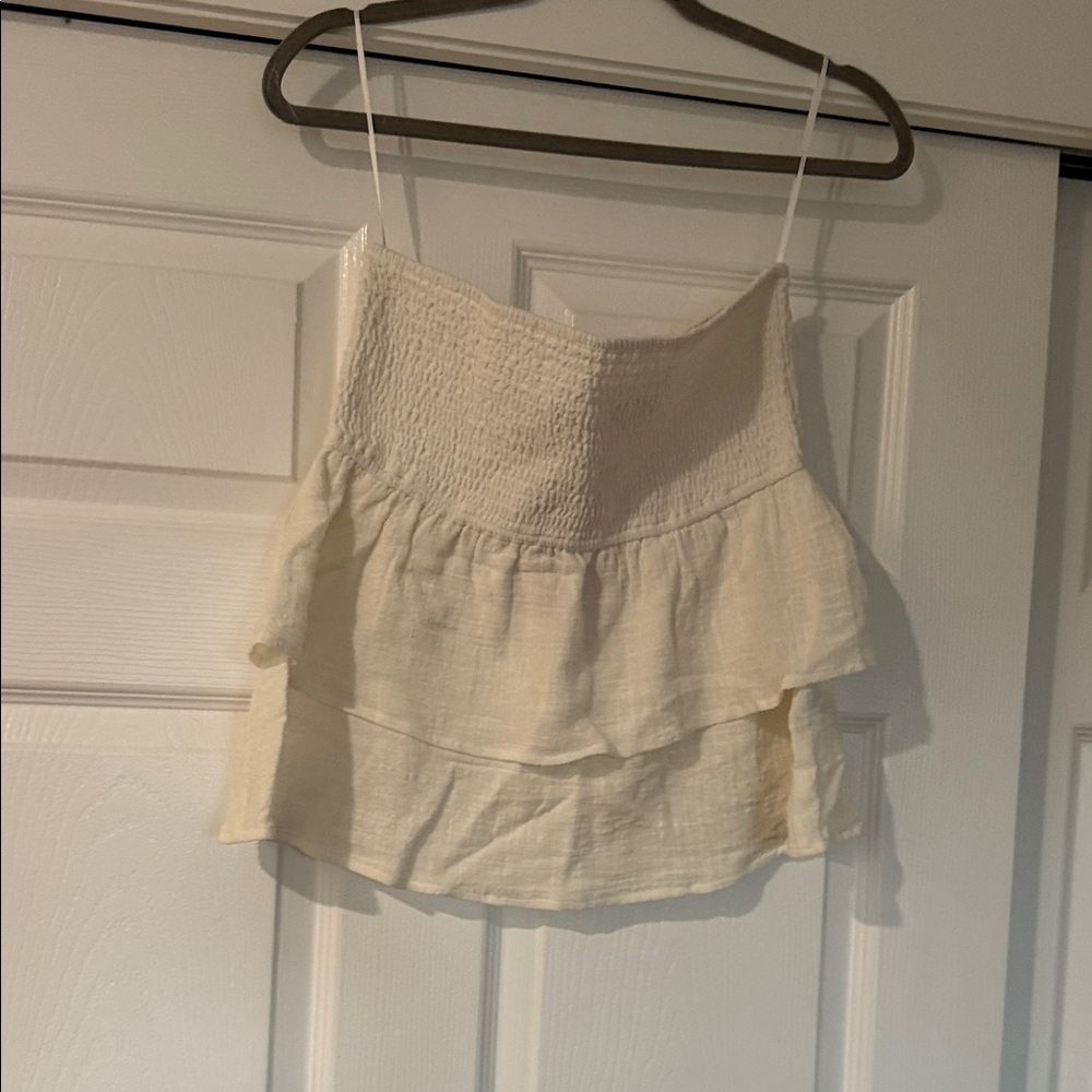 Women's Cream Layered Top